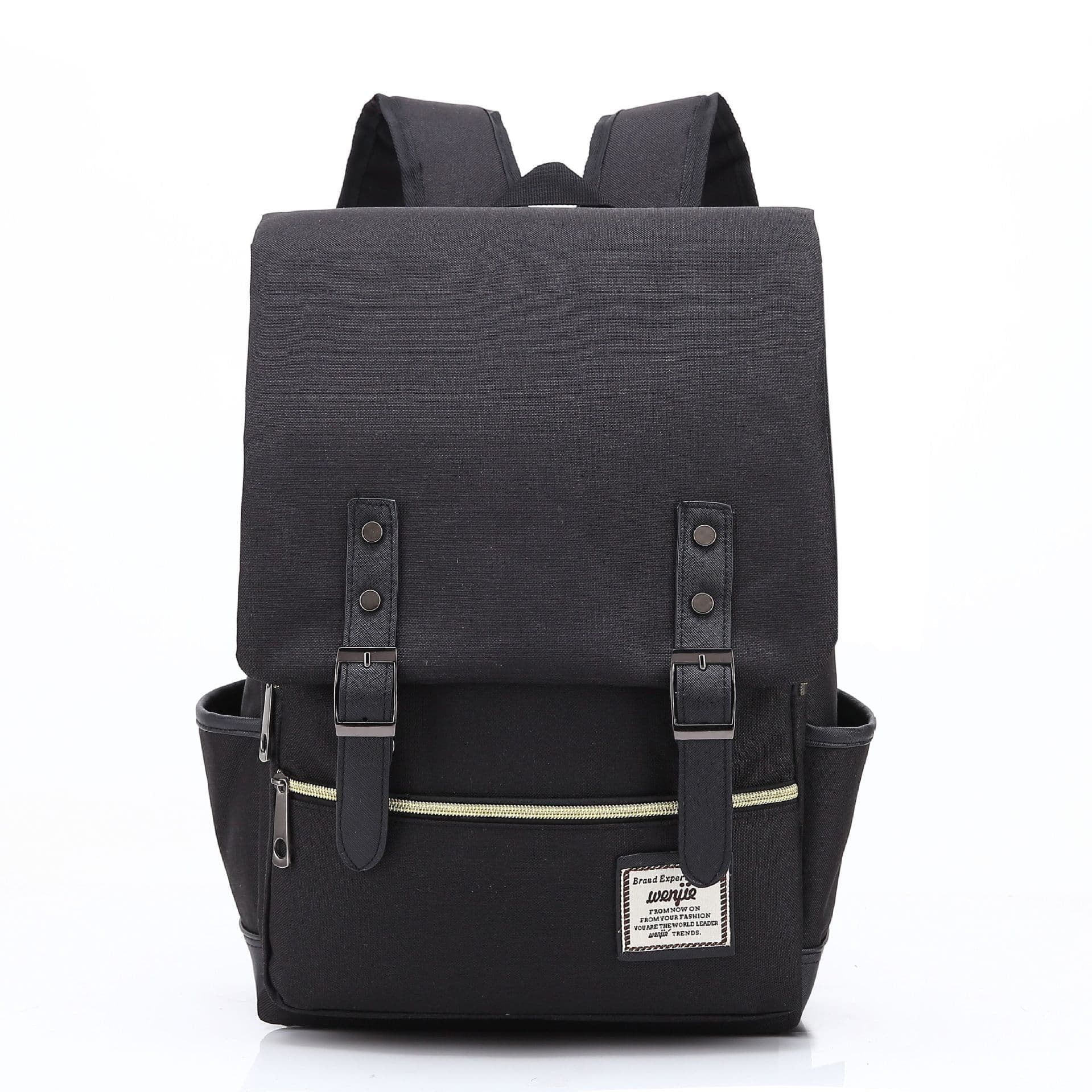 image-Wenjie 14" Canvas Travel Backpack 56-75L Unisex Oxford Cloth