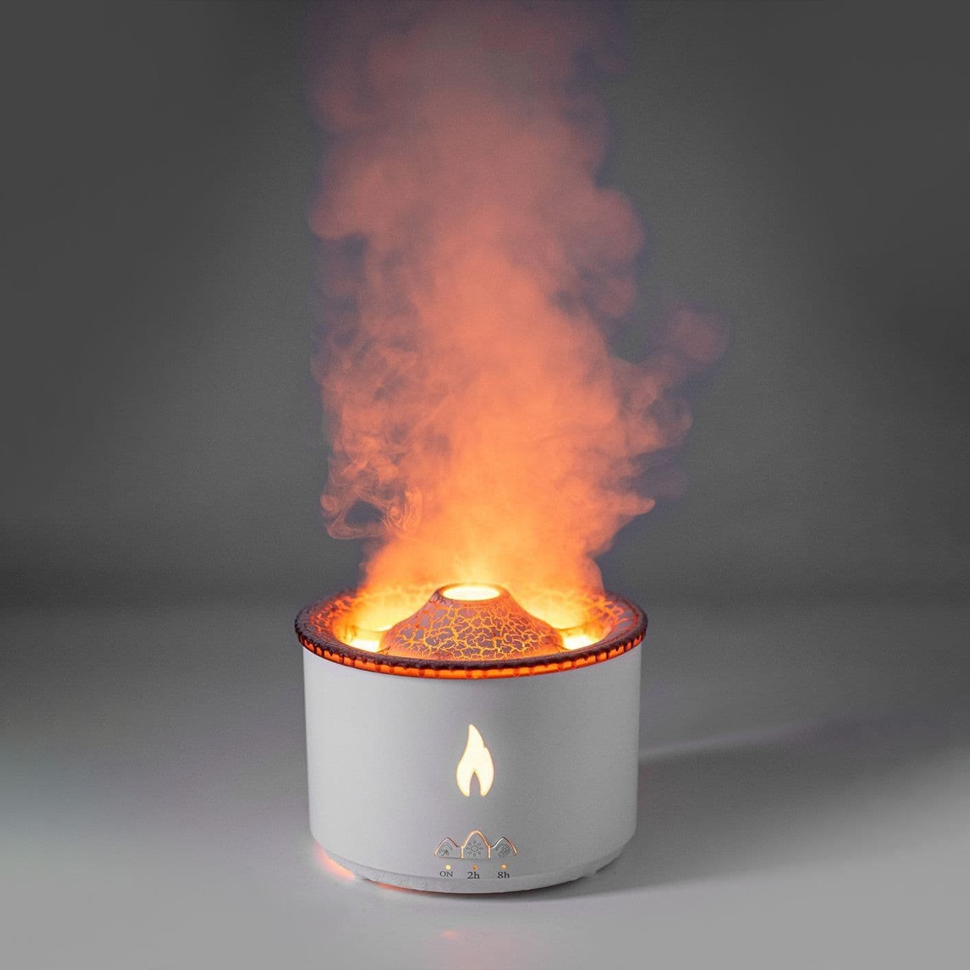 image-PINVO Volcano Flame Humidifier 350ml Ultrasonic Aromatherapy