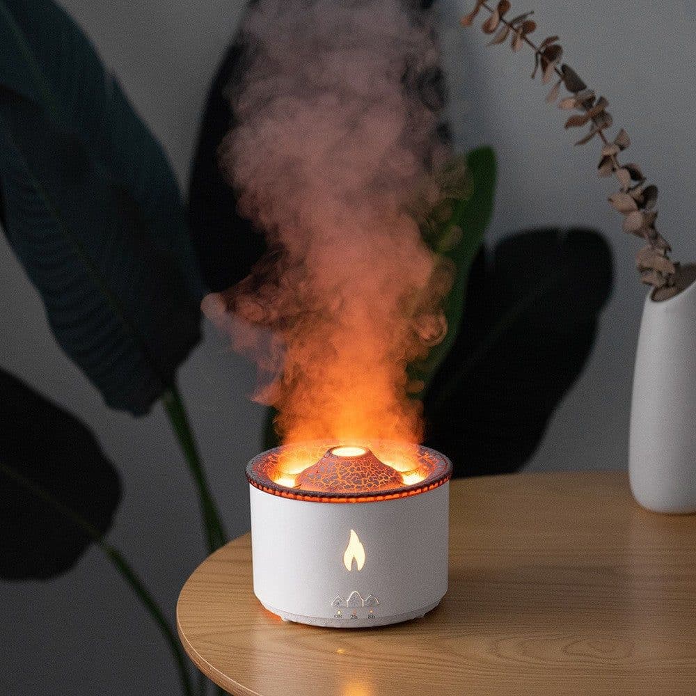 image-PINVO Volcano Flame Humidifier 350ml Ultrasonic Aromatherapy