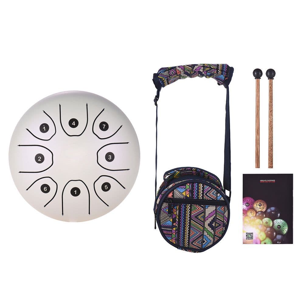 image-5.5 Inch Steel Tongue Drum 8-Tone Percussion Instrument