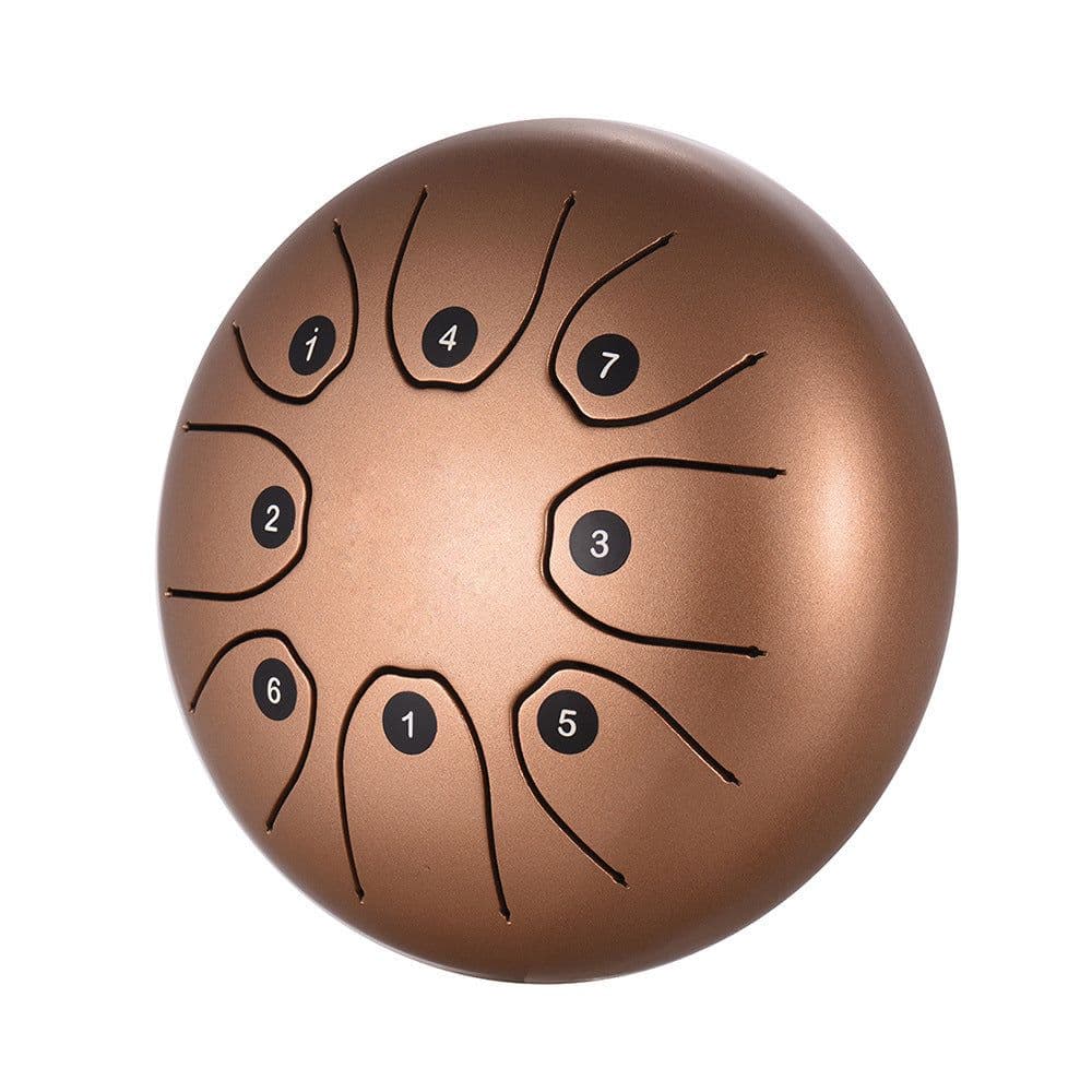 image-5.5 Inch Steel Tongue Drum 8-Tone Percussion Instrument