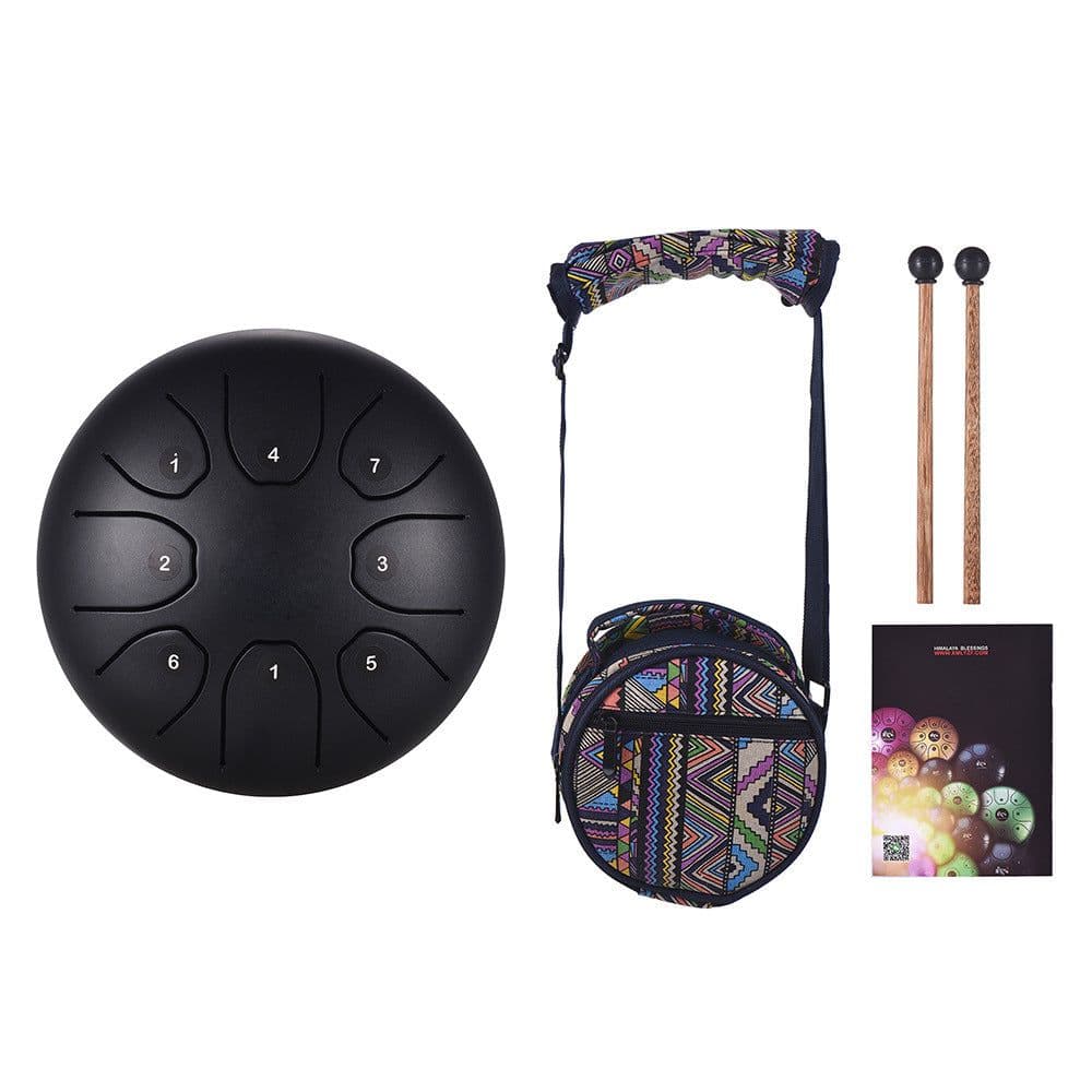 image-5.5 Inch Steel Tongue Drum 8-Tone Percussion Instrument