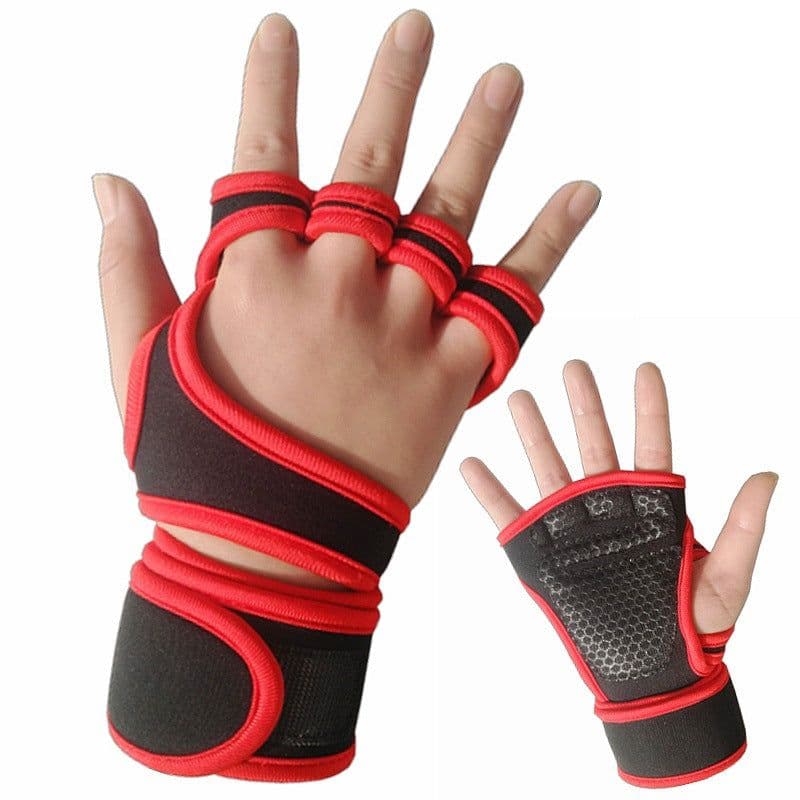 image-Neoprene Half Finger Fitness Gloves Weightlifting Wrist Support