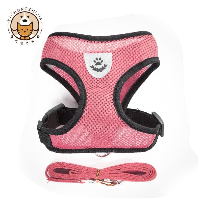 image-Dog Vest Harness Leash Orange XL Pet Chest Strap