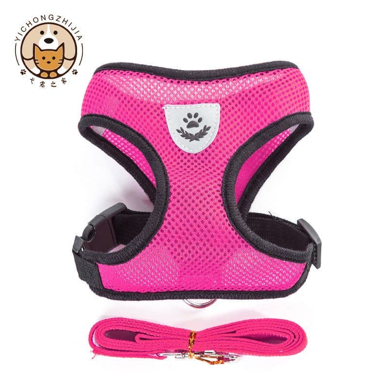 image-Dog Vest Harness Leash Orange XL Pet Chest Strap