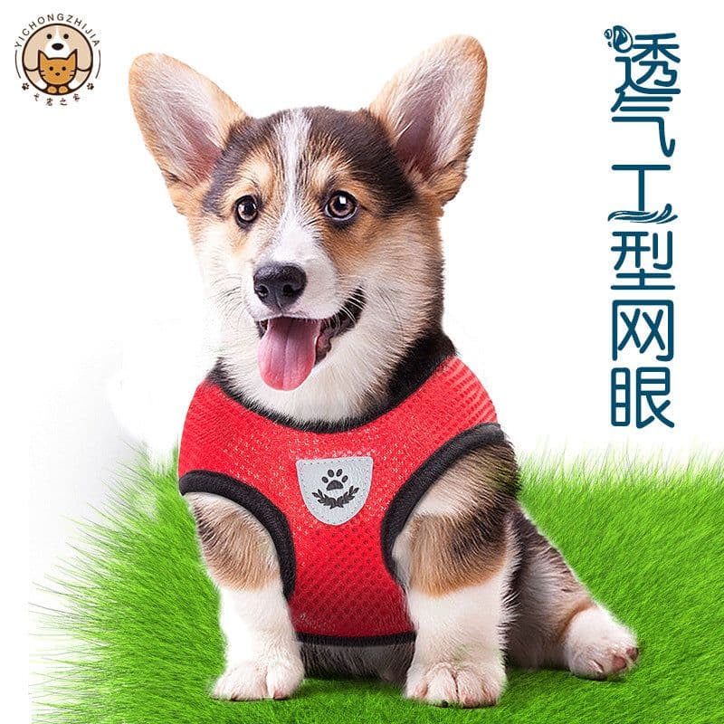 image-Dog Vest Harness Leash Orange XL Pet Chest Strap
