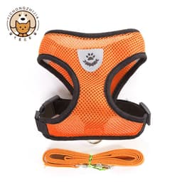 image-Dog Vest Harness Leash Orange XL Pet Chest Strap