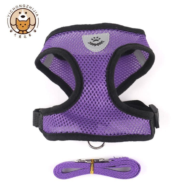 image-Dog Vest Harness Leash Orange XL Pet Chest Strap