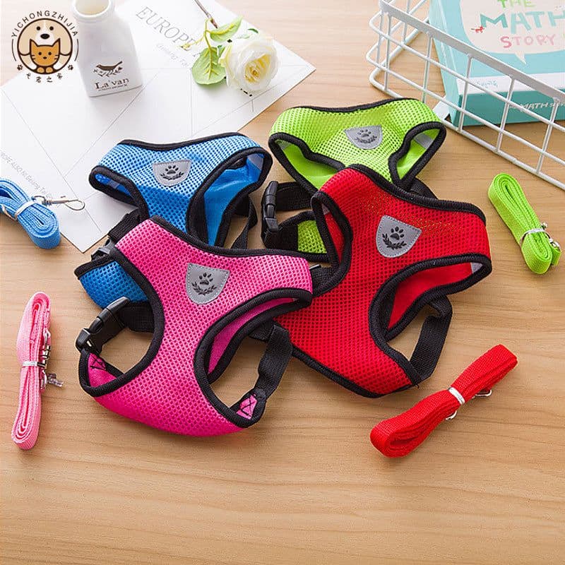 image-Dog Vest Harness Leash Orange XL Pet Chest Strap