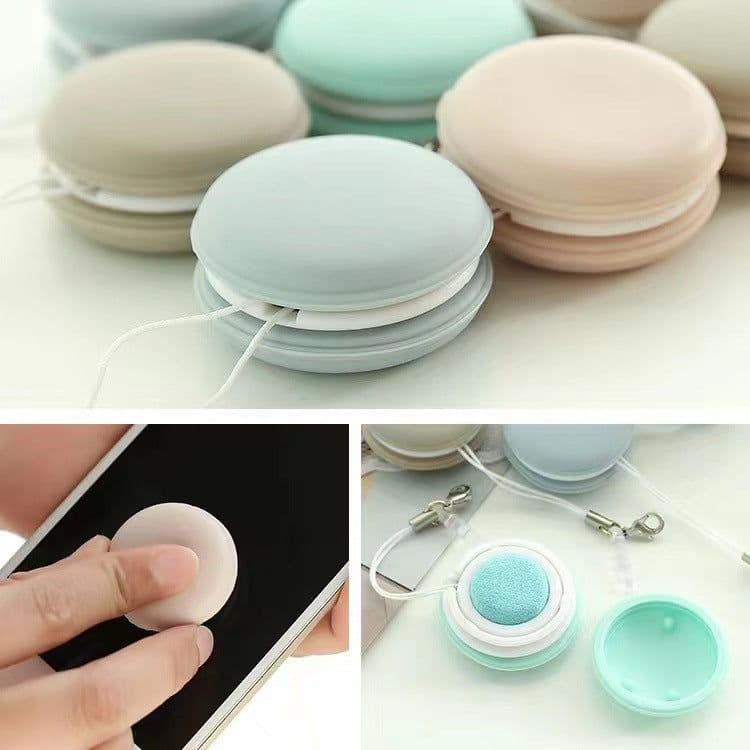 image-Komozi Round Silicone Phone Screen Wipe Cleaning Tool Pendant