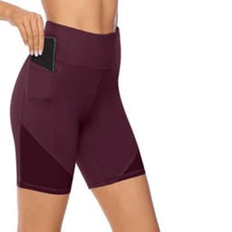 image-COCI High-Waist Quick-Drying Yoga Shorts Women Polyester