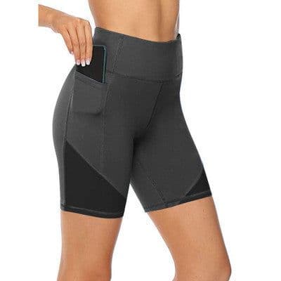 image-COCI High-Waist Quick-Drying Yoga Shorts Women Polyester
