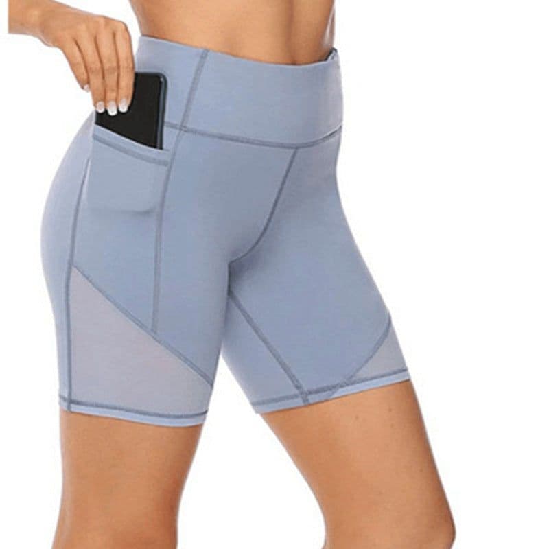 image-COCI High-Waist Quick-Drying Yoga Shorts Women Polyester