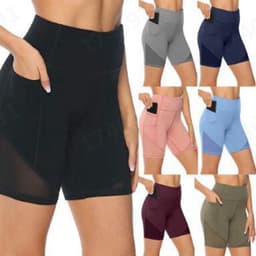 image-COCI High-Waist Quick-Drying Yoga Shorts Women Polyester