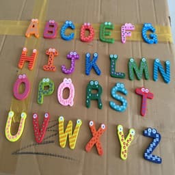 image-A5528 Wooden Cartoon 26 Letter Fridge Magnets Early Learning Toy
