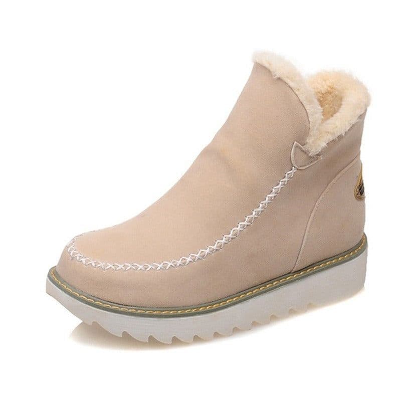 image-Siyan Women's Snow Boots Winter Warm Cotton Lined Flat Waterproof