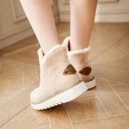image-Siyan Women's Snow Boots Winter Warm Cotton Lined Flat Waterproof