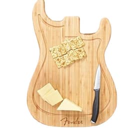 image-Bamboo Guitar-Shaped Chopping Board 40x29cm Double-Sided