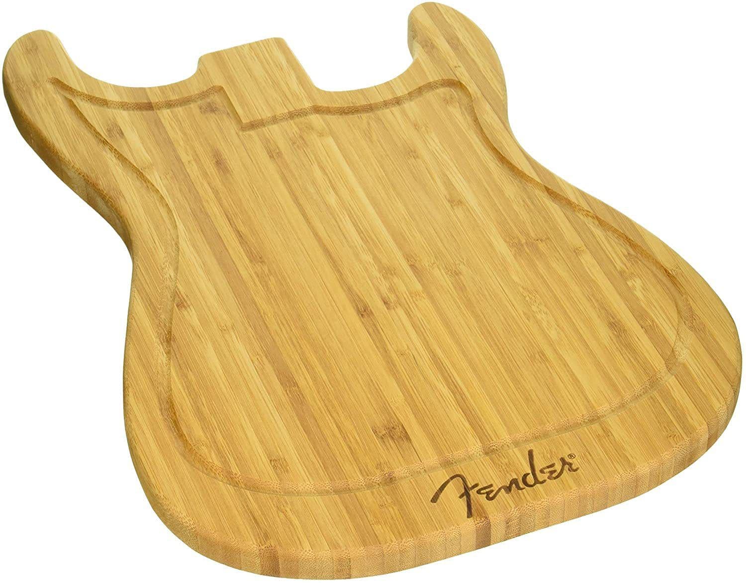 image-Bamboo Guitar-Shaped Chopping Board 40x29cm Double-Sided