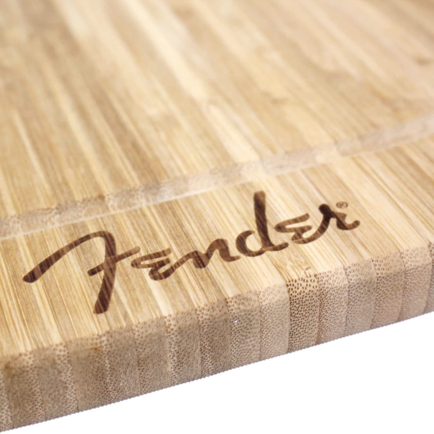 image-Bamboo Guitar-Shaped Chopping Board 40x29cm Double-Sided