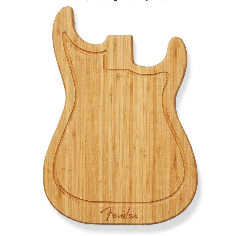 image-Bamboo Guitar-Shaped Chopping Board 40x29cm Double-Sided