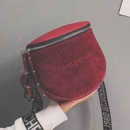 image-yllgarbo Women's Matte PU Leather Crossbody Saddle Bag Gray