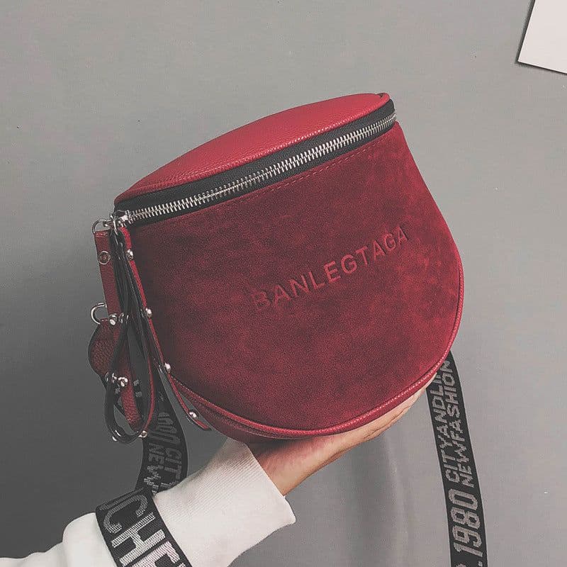 image-yllgarbo Women's Matte PU Leather Crossbody Saddle Bag Gray