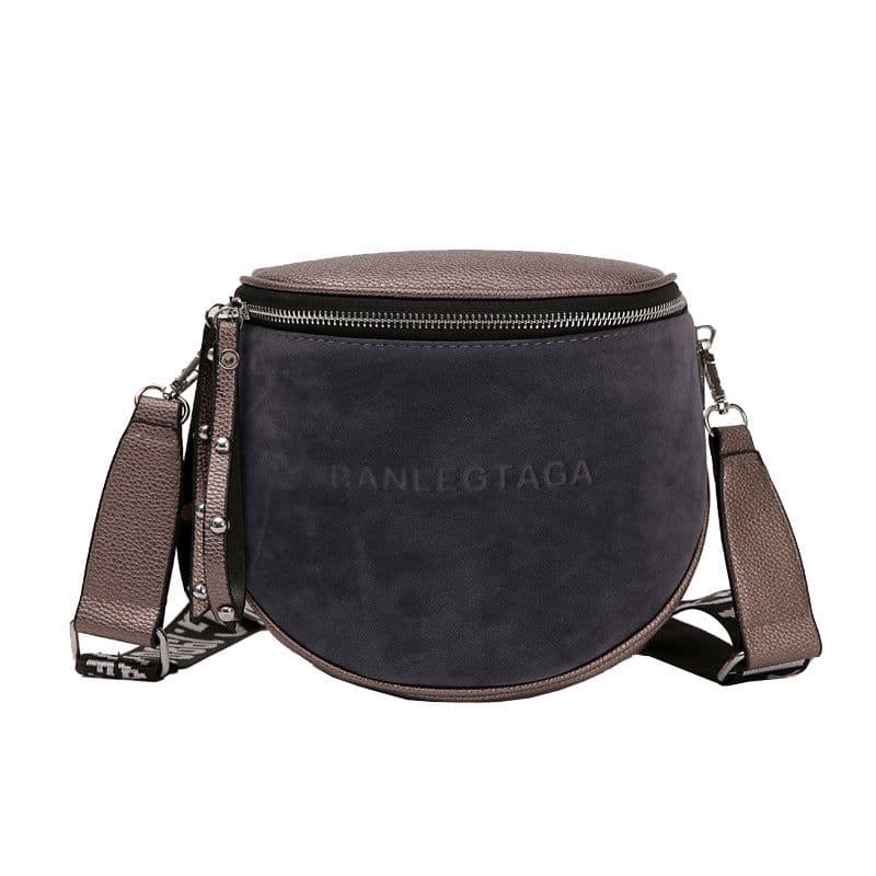 image-yllgarbo Women's Matte PU Leather Crossbody Saddle Bag Gray
