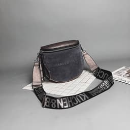image-yllgarbo Women's Matte PU Leather Crossbody Saddle Bag Gray