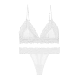 image-Sexy Beauty Back Bralette Set Triangle Cup Wireless Soft Bra