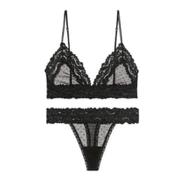 image-Sexy Beauty Back Bralette Set Triangle Cup Wireless Soft Bra