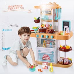 image-Baby Valley Girls Simulation Kitchen Toy Set with Spray 43-Piece