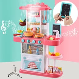 image-Baby Valley Girls Simulation Kitchen Toy Set with Spray 43-Piece