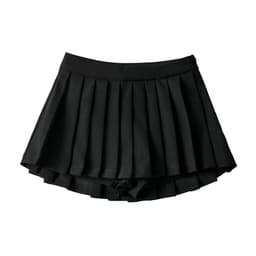 image-YPFF High-Waisted Pleated A-Line Tennis Skirt Gray Cotton
