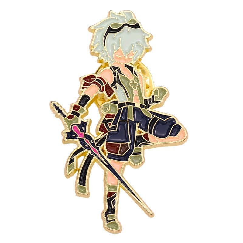 image-Yuanshen Cartoon Character Metal Brooch Pin Badge