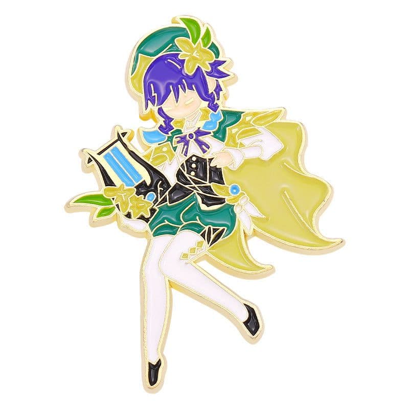 image-Yuanshen Cartoon Character Metal Brooch Pin Badge