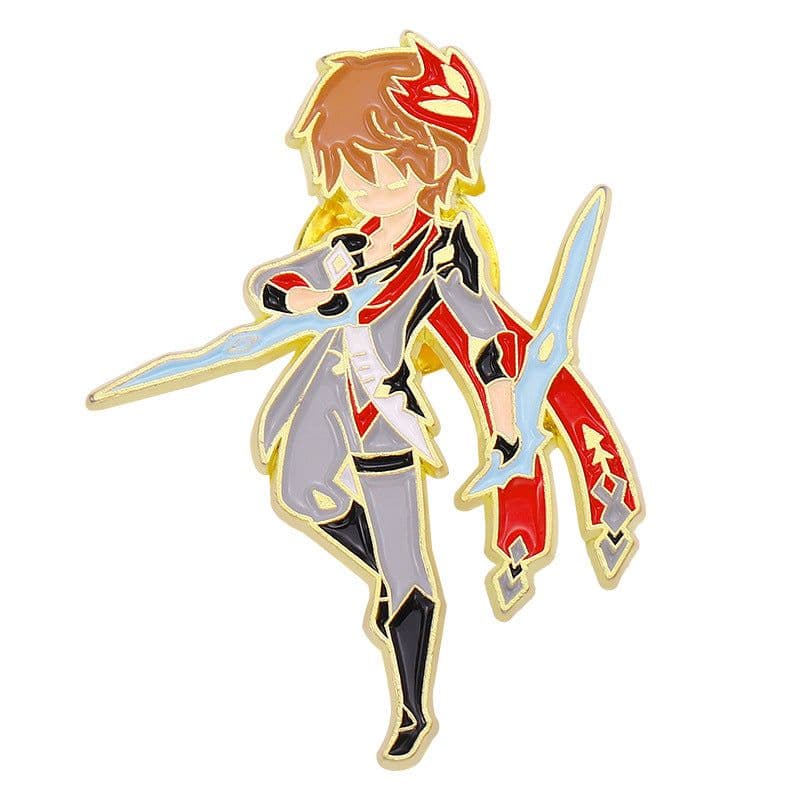 image-Yuanshen Cartoon Character Metal Brooch Pin Badge