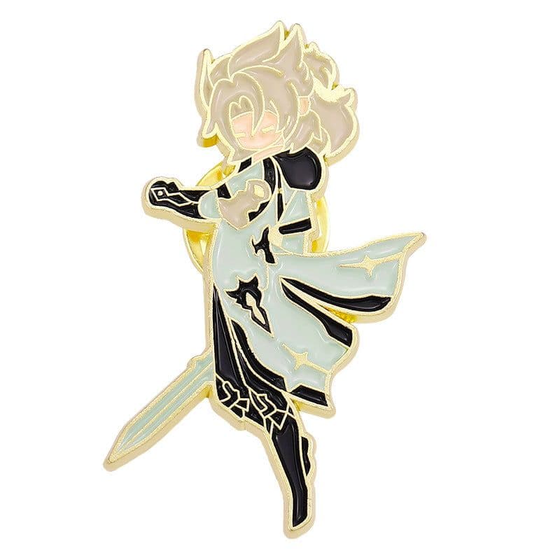 image-Yuanshen Cartoon Character Metal Brooch Pin Badge