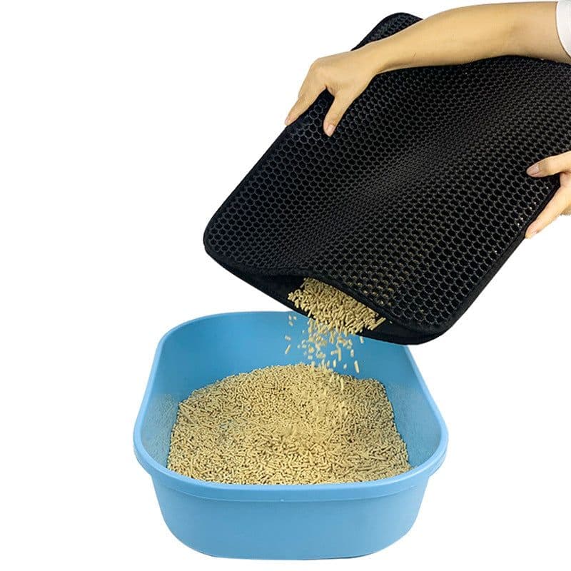 image-Double Layer EVA Cat Litter Mat Anti-Tracking Pet Mat