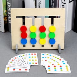 image-Children's Wooden Four-Color Fruit Logic Game Chess Ages 4-6