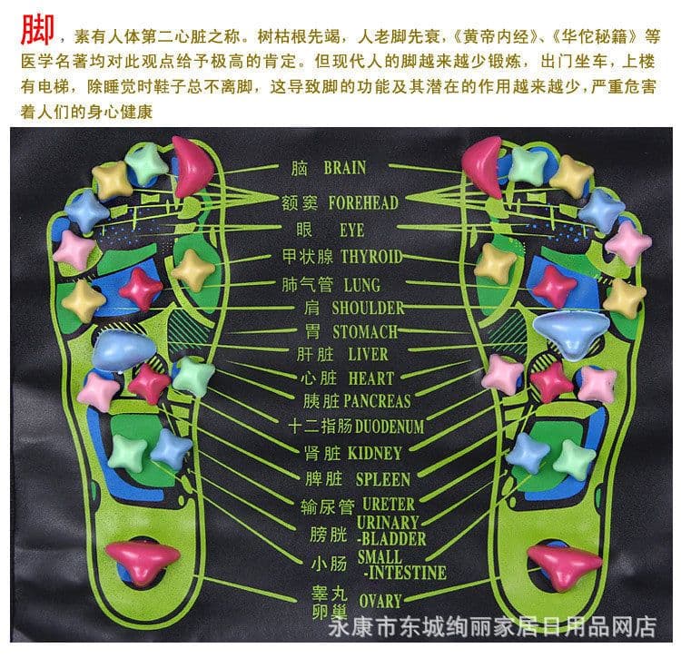 image-Healthy Road PVC Foot Massage Cushion 35x35cm