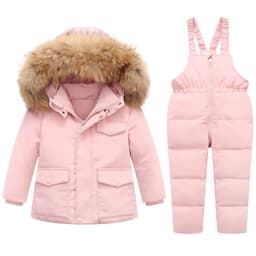 image-Children's Down Jacket 2-Piece Set Unisex 1-6 Years Winter Suit