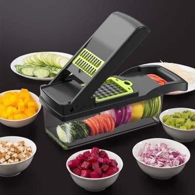 image-Mo Ran Multifunctional Vegetable Cutter Dicer White