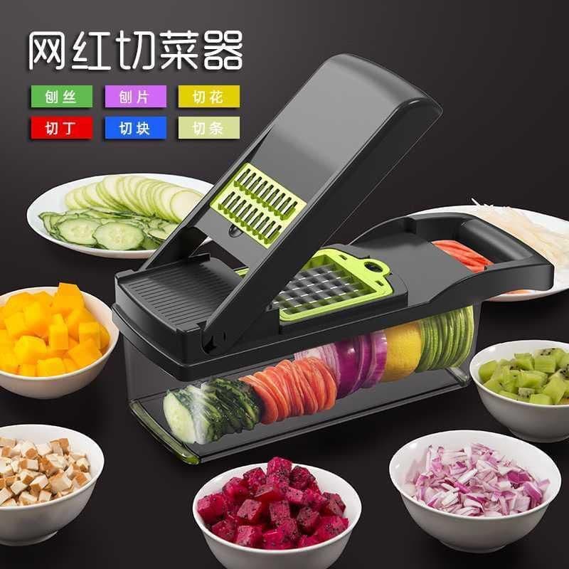 image-Mo Ran Multifunctional Vegetable Cutter Dicer White