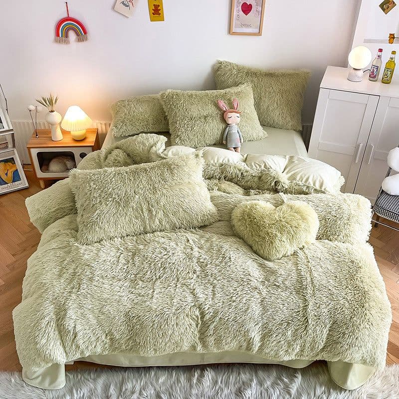 image-Juxiang Court Cloud Mink Velvet 4-Piece Bedding Set Modern Style
