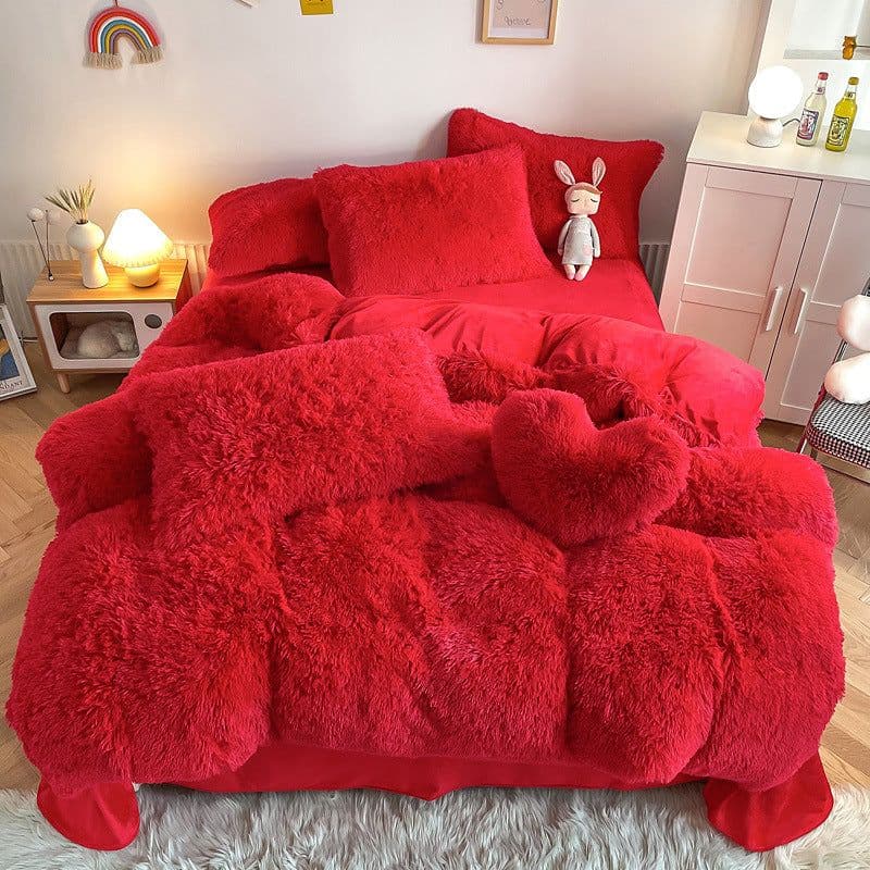 image-Juxiang Court Cloud Mink Velvet 4-Piece Bedding Set Modern Style