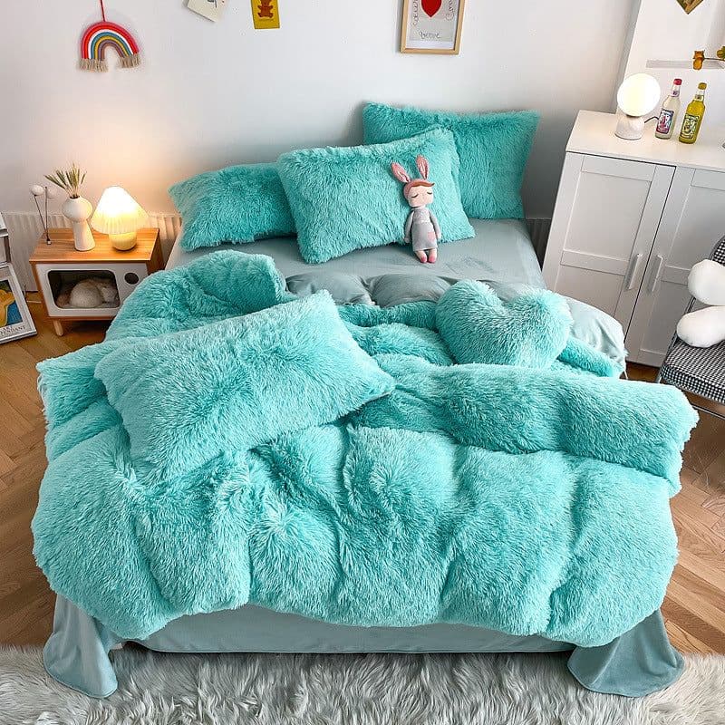 image-Juxiang Court Cloud Mink Velvet 4-Piece Bedding Set Modern Style
