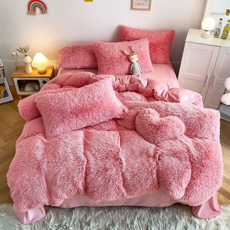 image-Juxiang Court Cloud Mink Velvet 4-Piece Bedding Set Modern Style