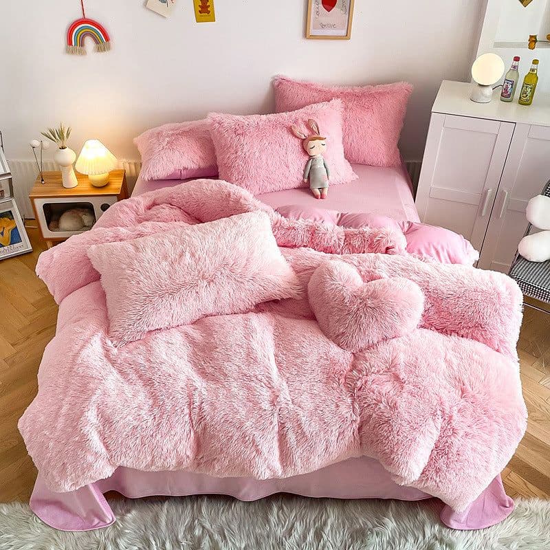 image-Juxiang Court Cloud Mink Velvet 4-Piece Bedding Set Modern Style