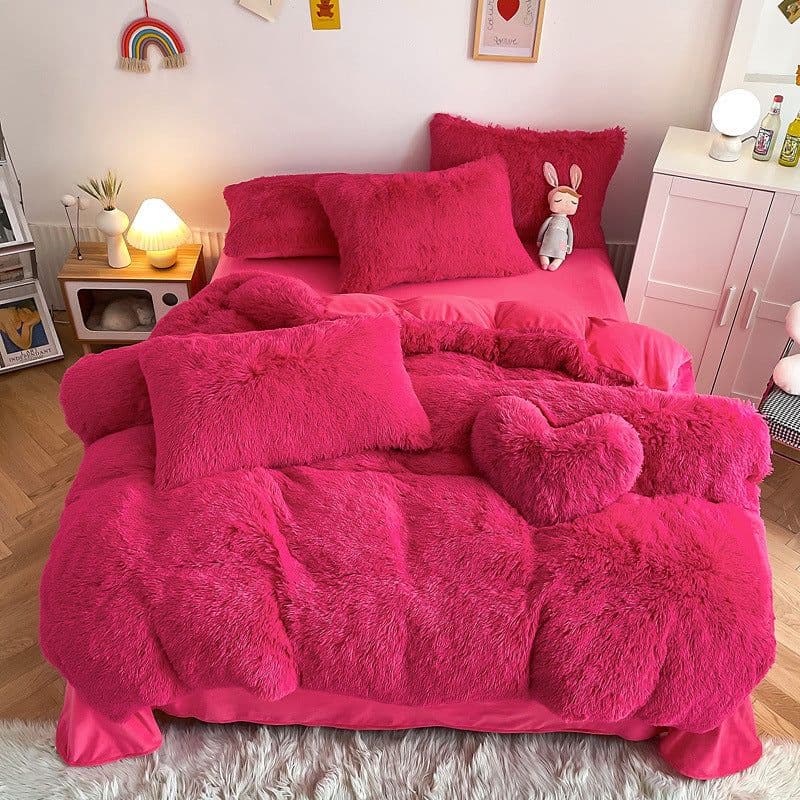 image-Juxiang Court Cloud Mink Velvet 4-Piece Bedding Set Modern Style